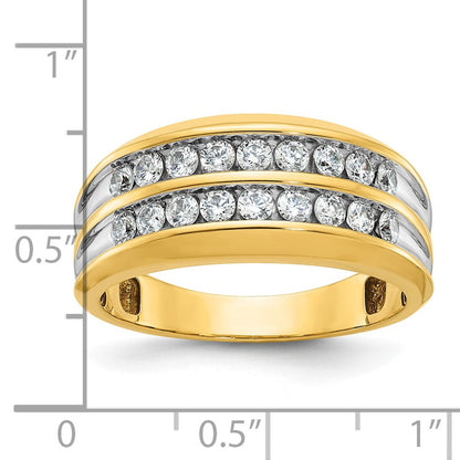 14k Yellow Gold Men's Diamond Ring Mounting