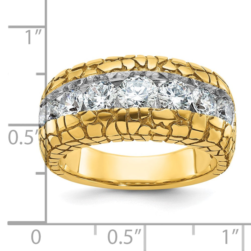 14k Yellow Gold Men's Diamond Nugget Ring Mounting