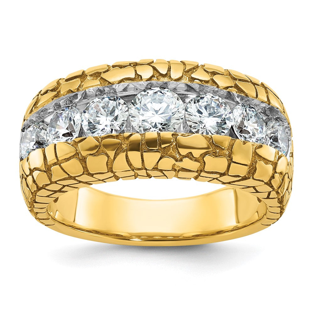 14k Yellow Gold Men's Diamond Nugget Ring Mounting