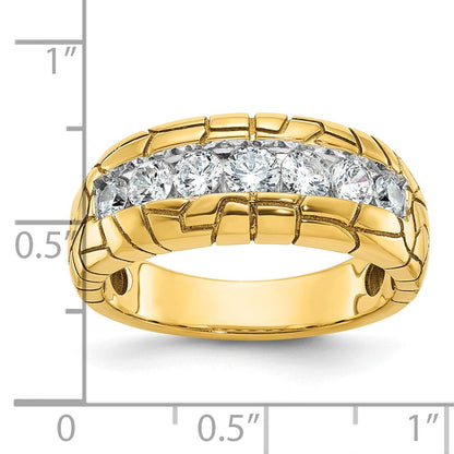 14k Yellow Gold Men's Diamond Nugget Ring Mounting