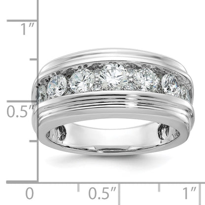 14k White Gold Men's Diamond Ring Mounting