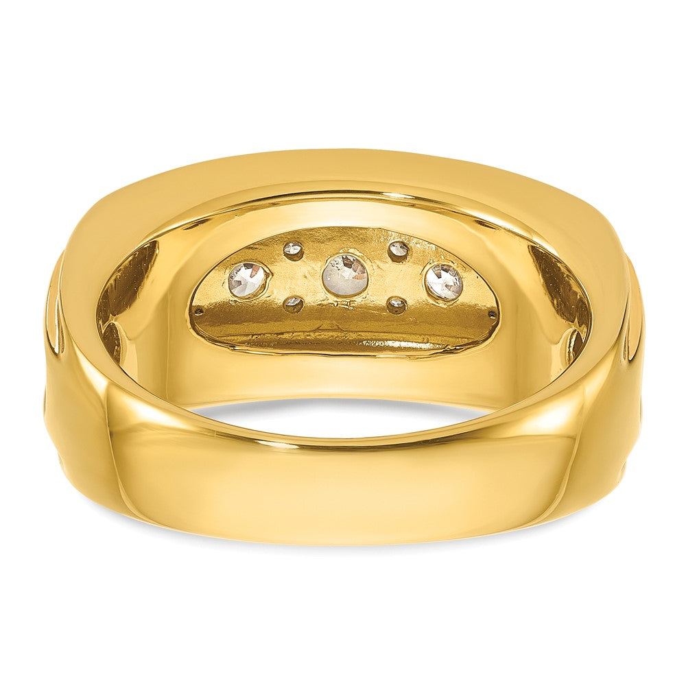 14k Yellow Gold Men's Diamond Ring Mounting