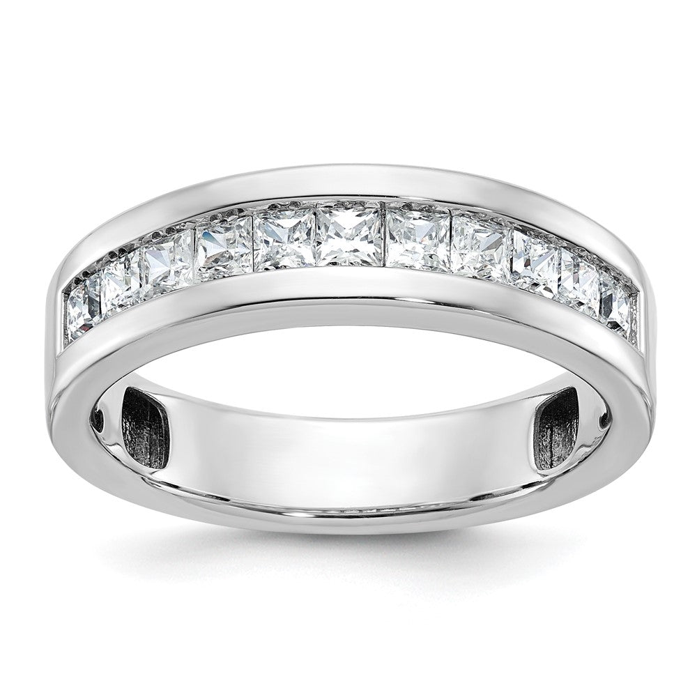 14k White Gold Men's 1 carat Diamond Complete Ring