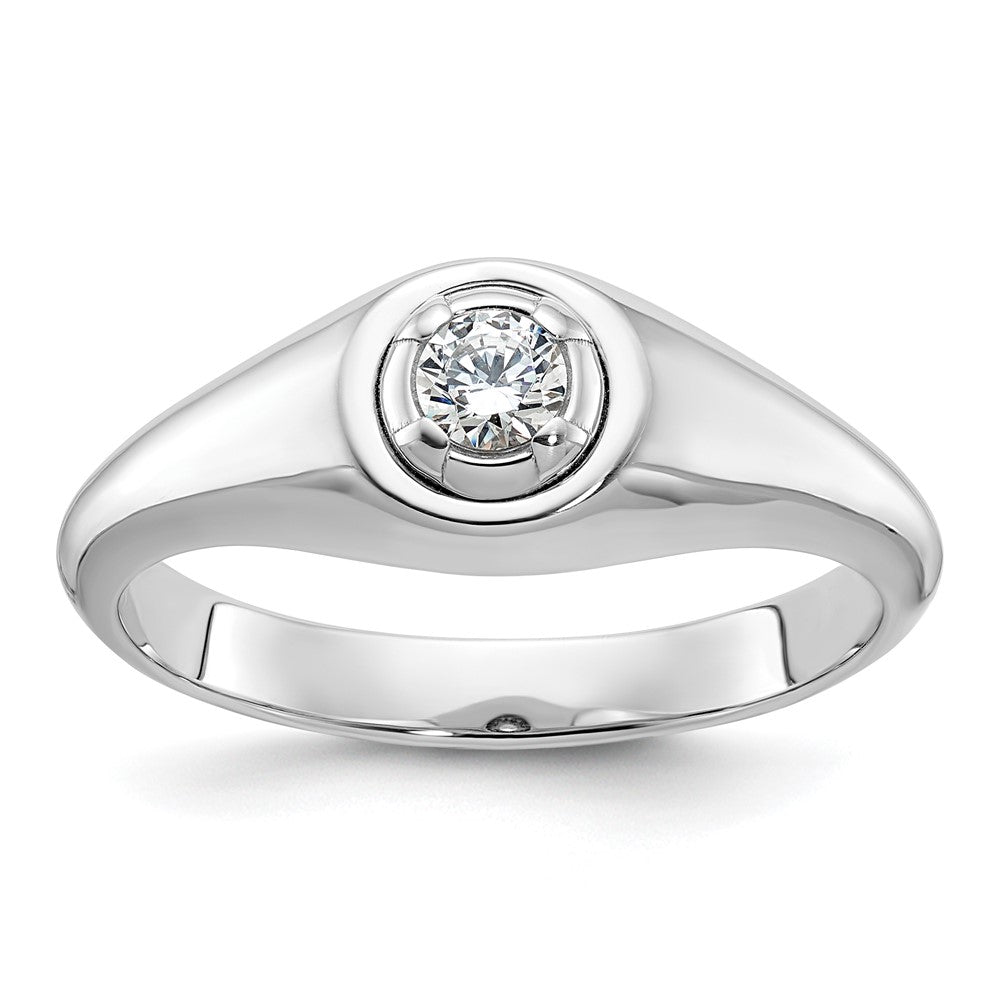 14k White Gold Men's Diamond Ring Mounting