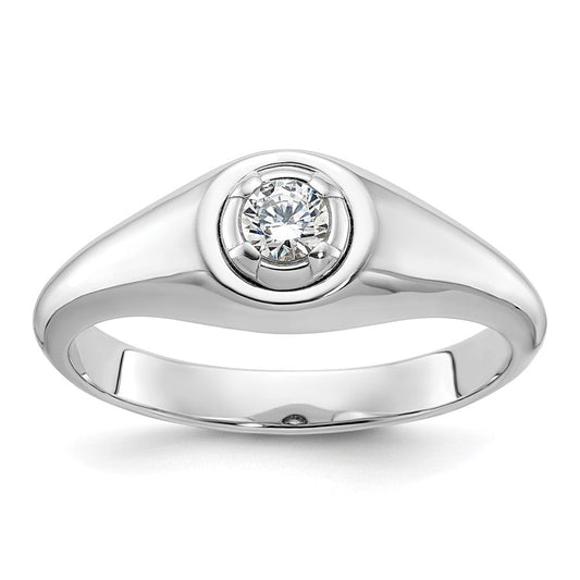 14k White Gold Men's Diamond Ring Mounting