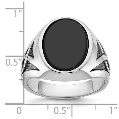 14k White Gold Men's Gemstone Ring Mounting