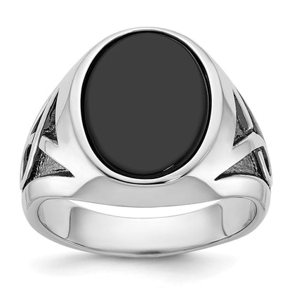 14k White Gold Men's Gemstone Ring Mounting