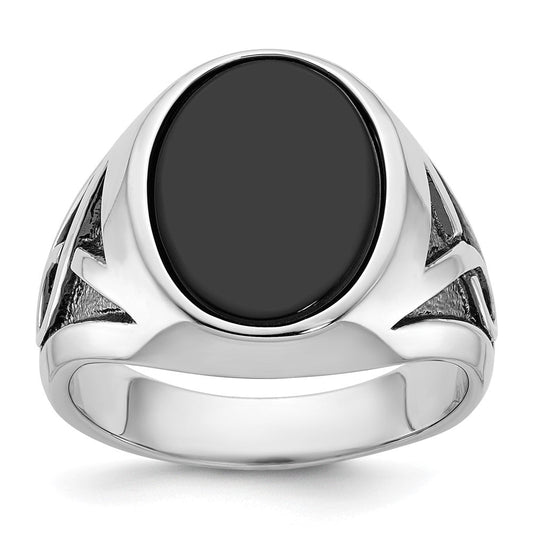 14k White Gold Men's Gemstone Ring Mounting
