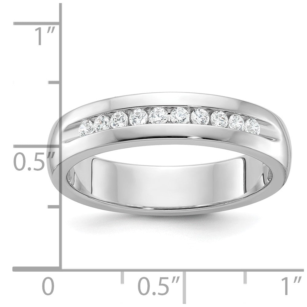 14k White Gold Men's 1/4 carat Diamond Complete Ring