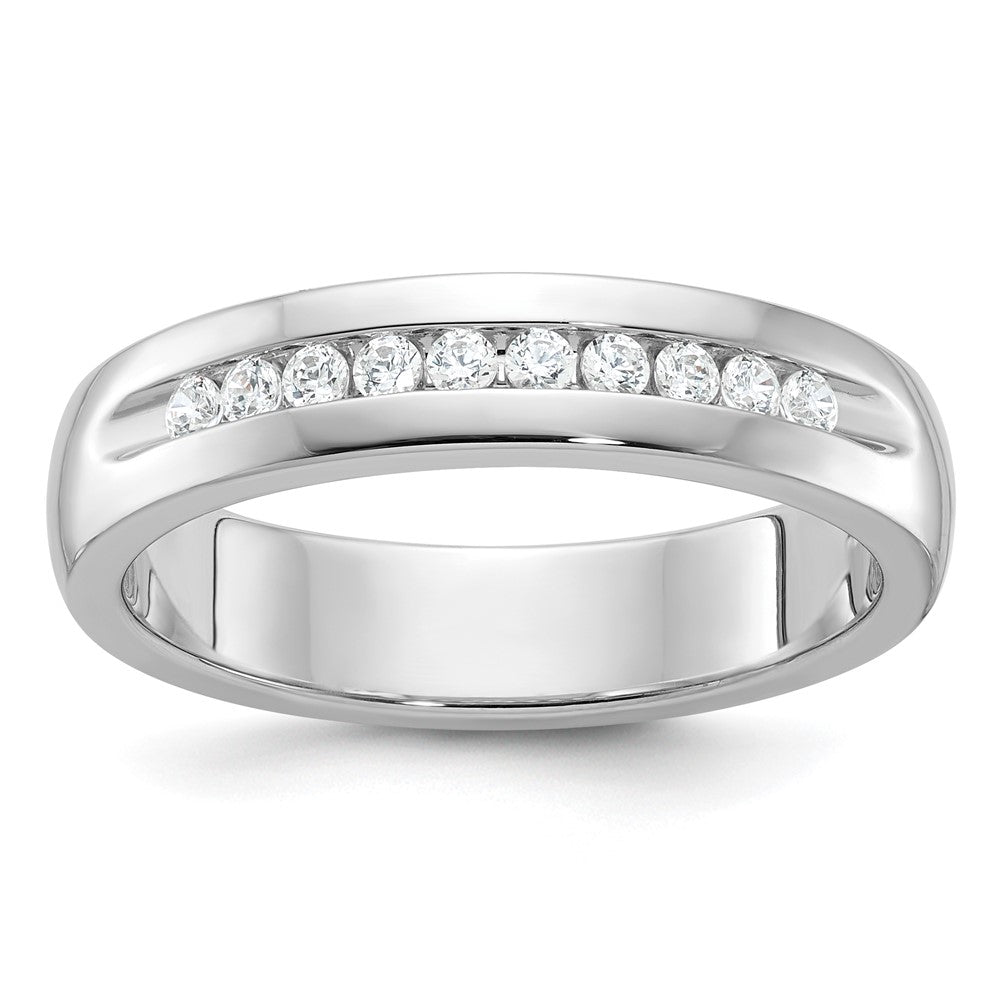 14k White Gold Men's 1/4 carat Diamond Complete Ring