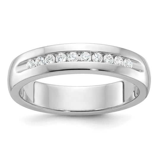 14k White Gold Men's 1/4 carat Diamond Complete Ring