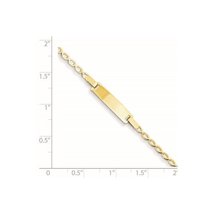 Solid 14K Yellow Gold Children's Polished ID Bracelet