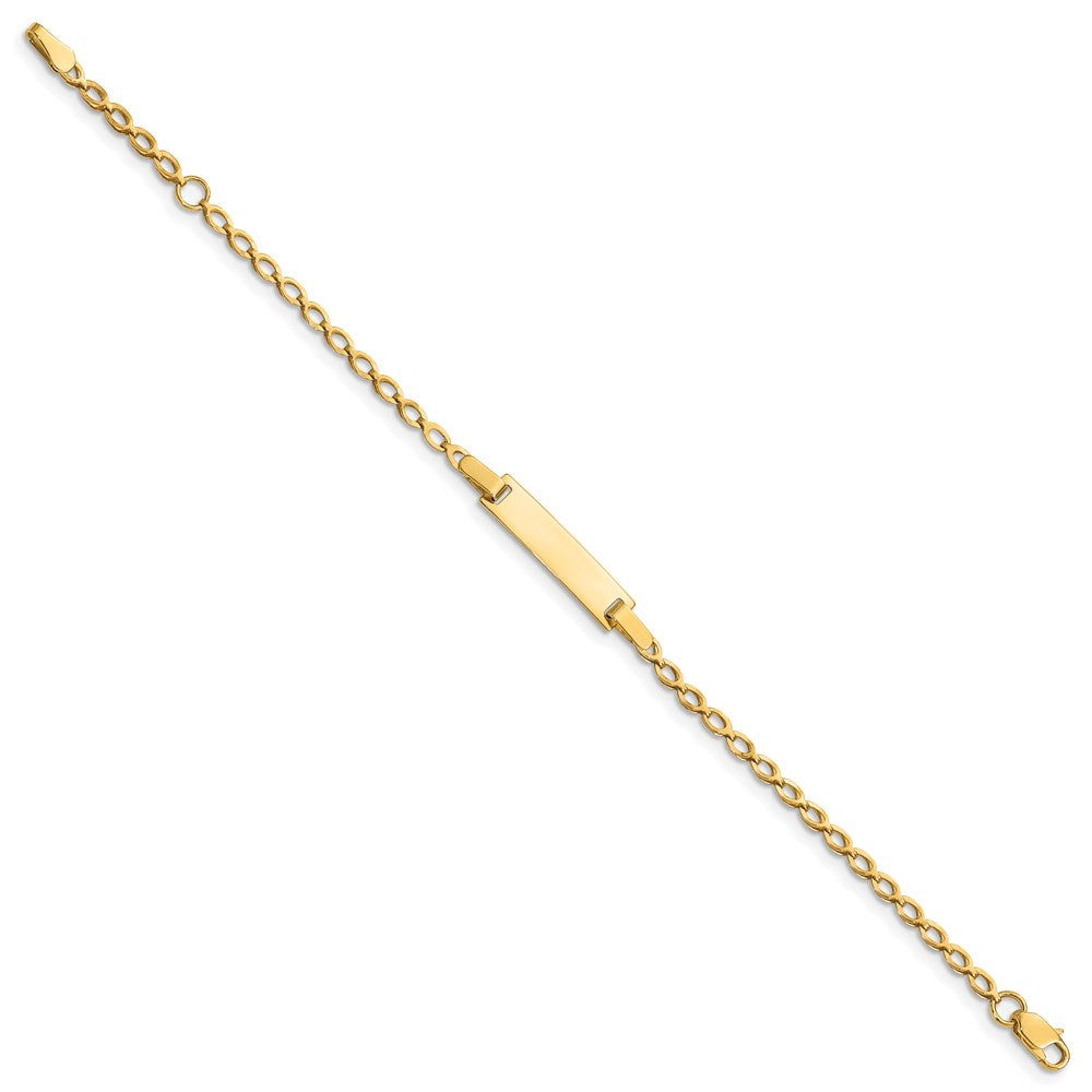 Solid 14K Yellow Gold Children's Polished ID Bracelet