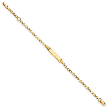 Solid 14K Yellow Gold Children's Polished ID Bracelet