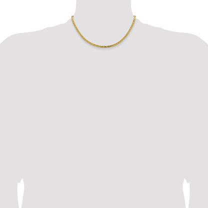 14K Yellow Gold 16 inch 3.25mm Byzantine with Lobster Clasp Chain Necklace