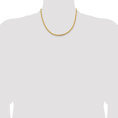 14K Yellow Gold 18 inch 3.25mm Byzantine with Lobster Clasp Chain Necklace