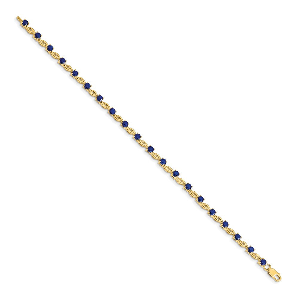 14k Yellow Gold Sapphire Bracelet