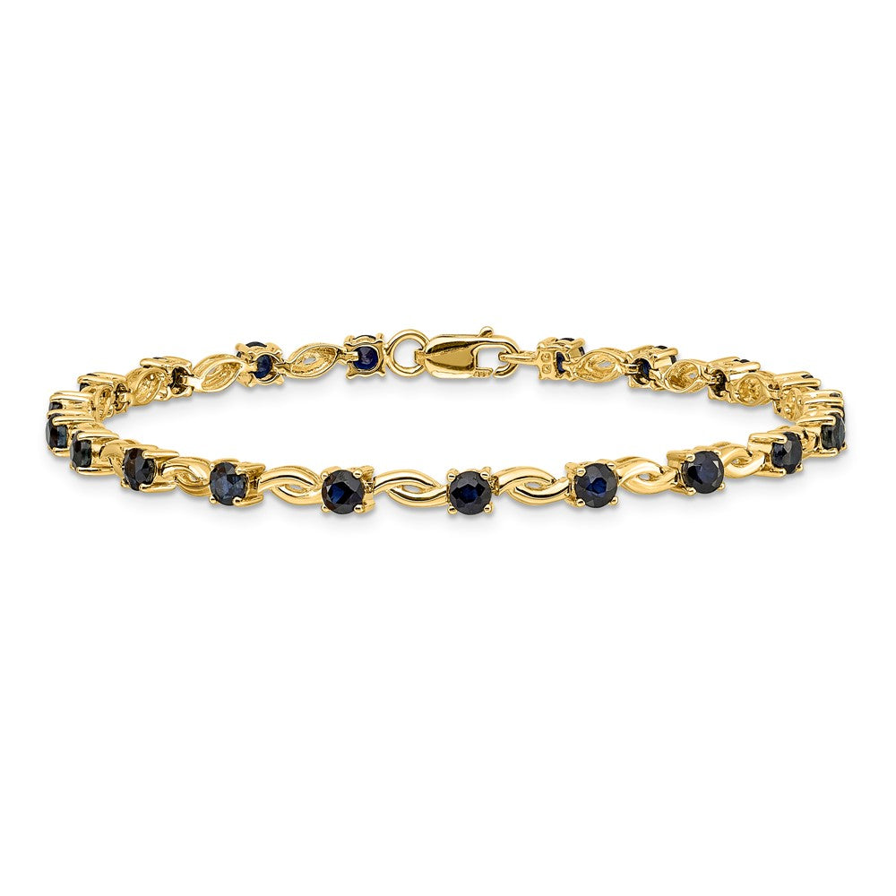 14k Yellow Gold Sapphire Bracelet