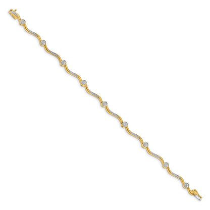 14k Yellow Gold Natural Diamond Bracelet