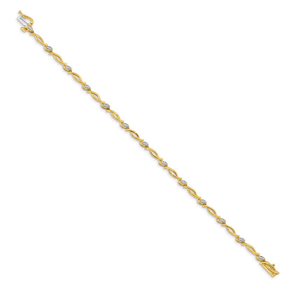 14k Yellow Gold Natural Diamond Bracelet