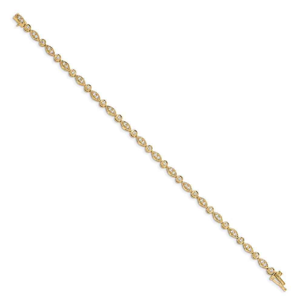 14k Yellow Gold Yellow Gold Natural Diamond Bracelet