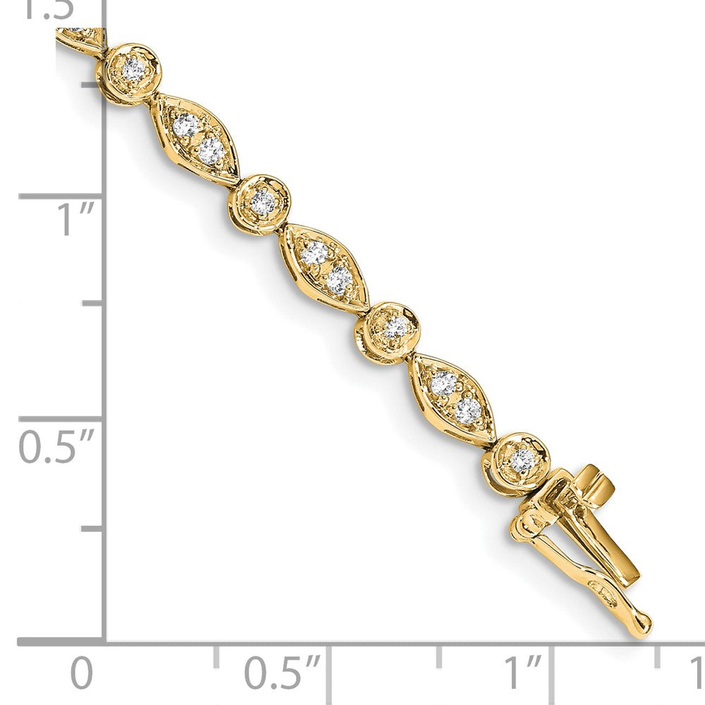 14k Yellow Gold Yellow Gold Natural Diamond Bracelet