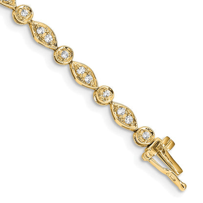 14k Yellow Gold Yellow Gold Natural Diamond Bracelet