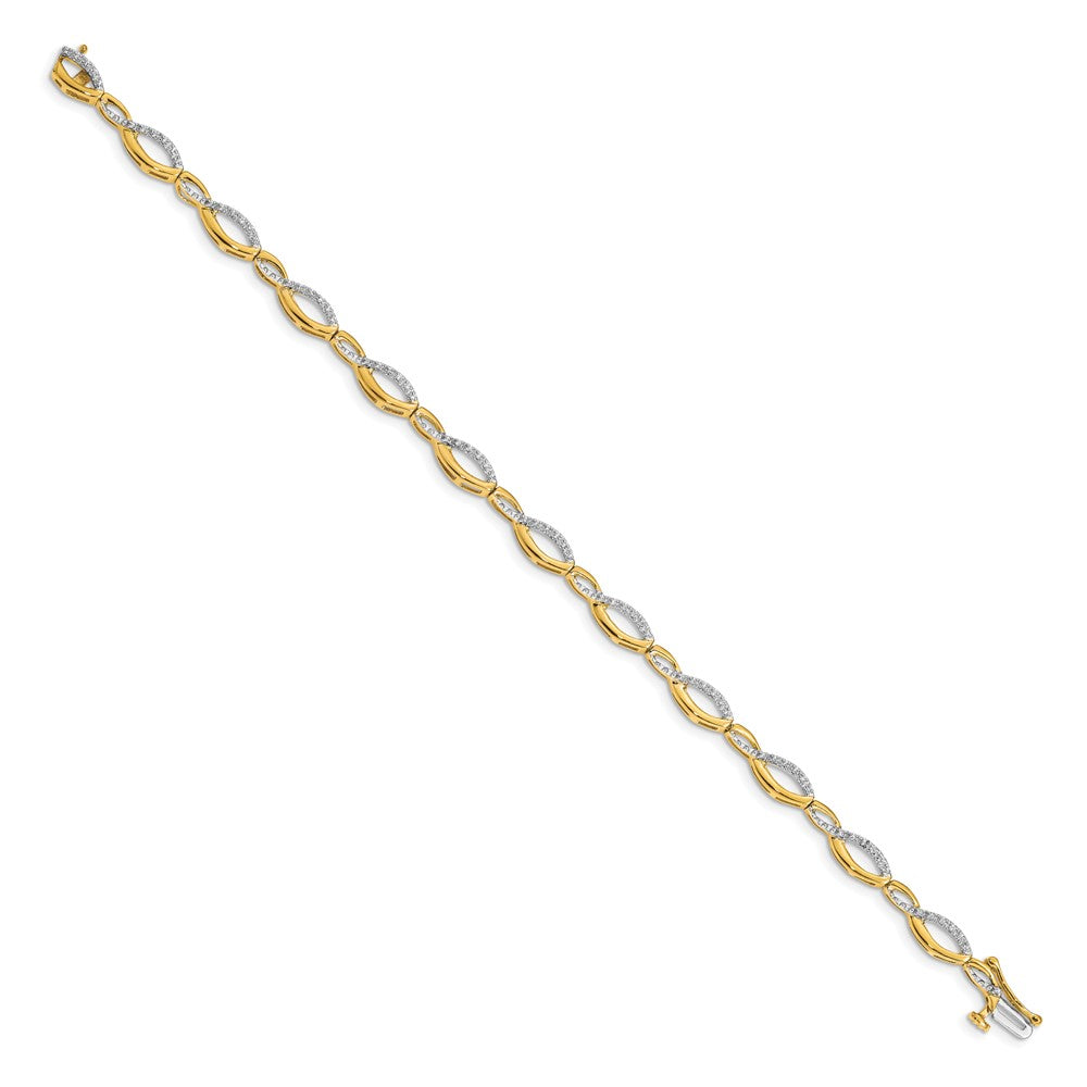14k Yellow Gold Natural Diamond Bracelet