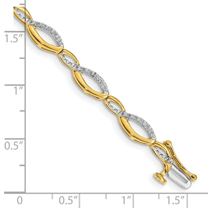 14k Yellow Gold Natural Diamond Bracelet