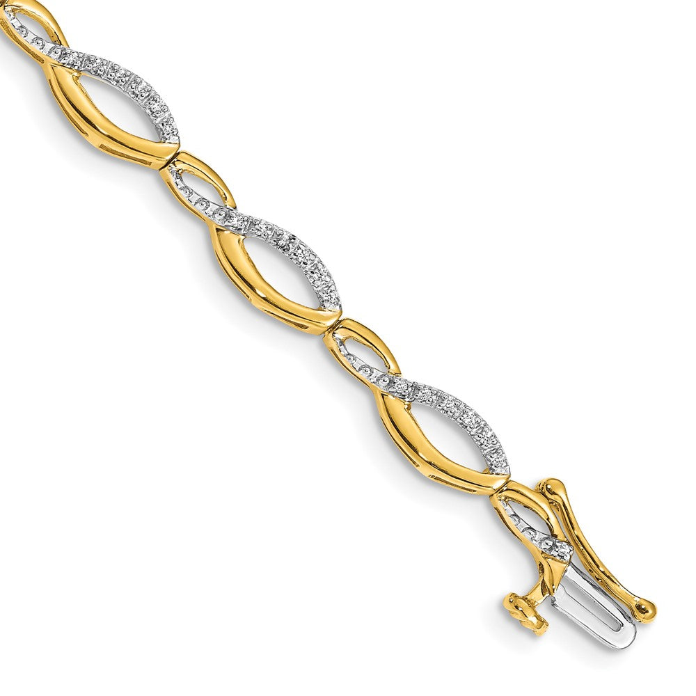14k Yellow Gold Natural Diamond Bracelet