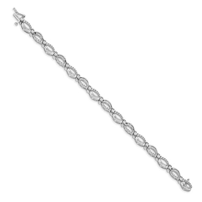 14k White Gold Natural Diamond Fancy Bracelet