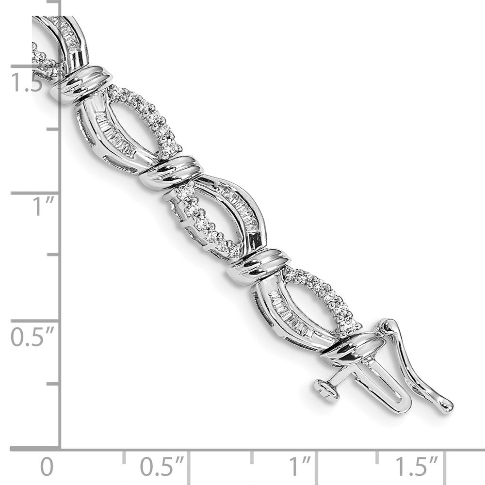 14k White Gold Natural Diamond Fancy Bracelet