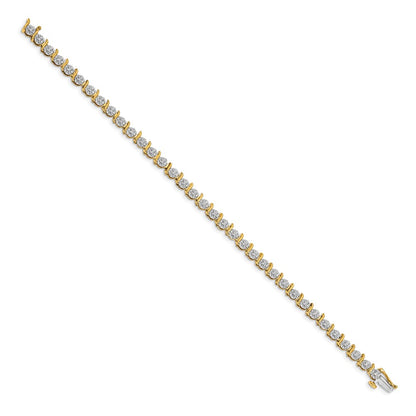 14k Yellow Gold Natural Diamond Bracelet
