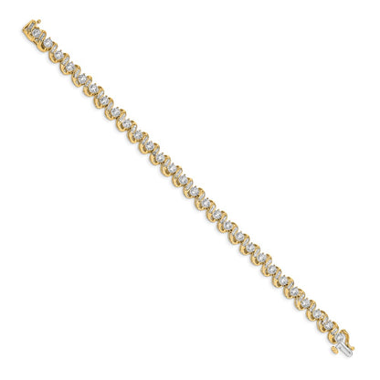 14k Yellow Gold Natural Diamond Bracelet