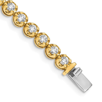 14k Yellow Gold Yellow Gold Natural Diamond Bracelet