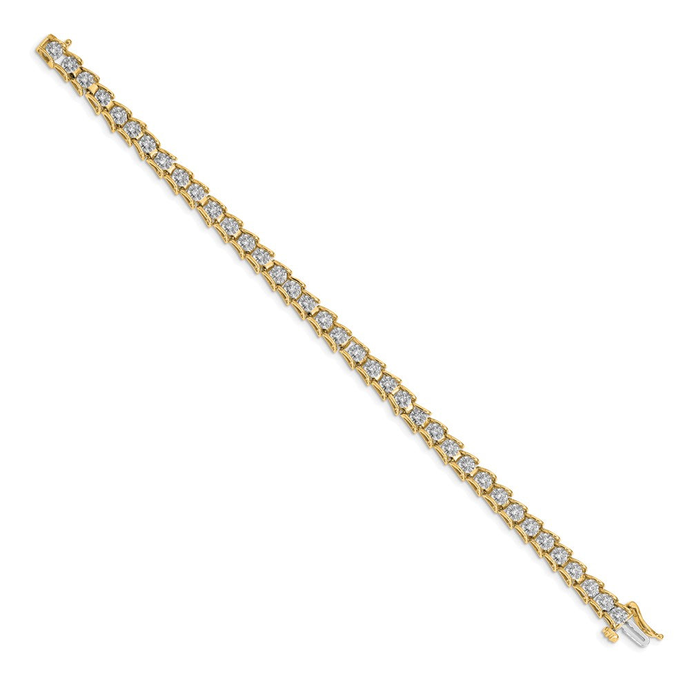 14k Yellow Gold Natural Diamond Bracelet