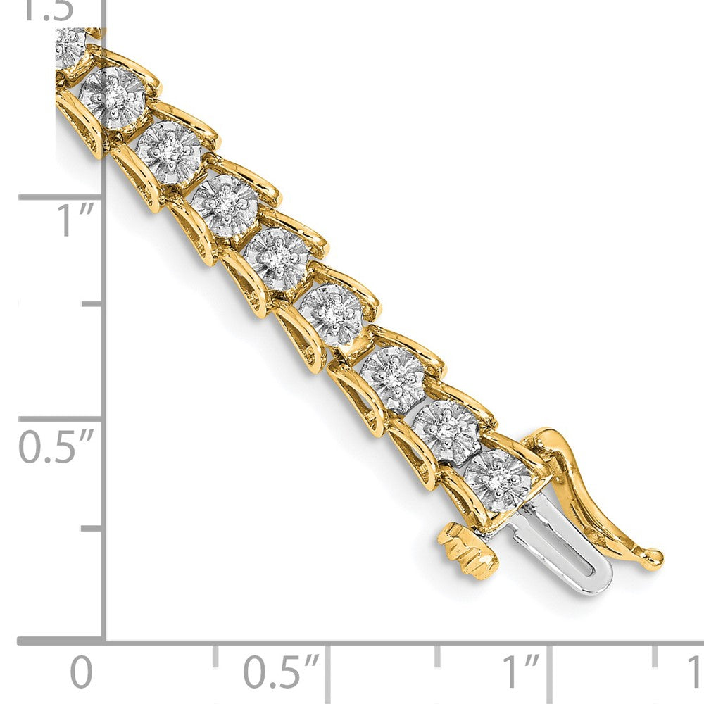 14k Yellow Gold Natural Diamond Bracelet