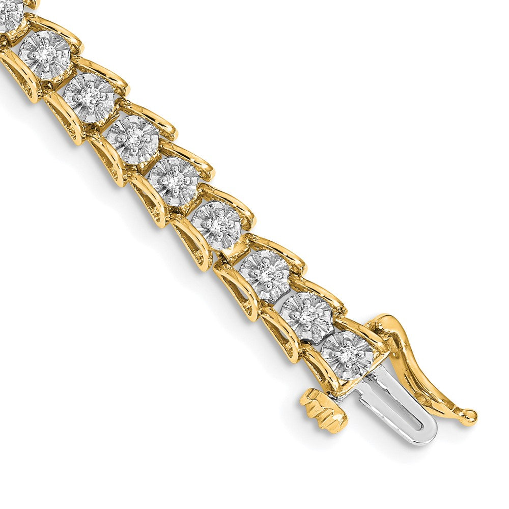 14k Yellow Gold Natural Diamond Bracelet