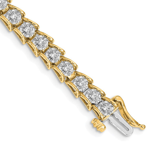 14k Yellow Gold Natural Diamond Bracelet