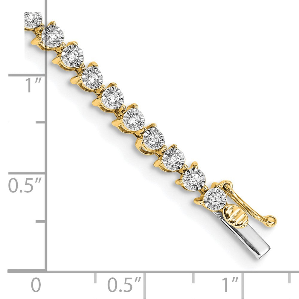 14k Yellow Gold Natural Diamond Bracelet