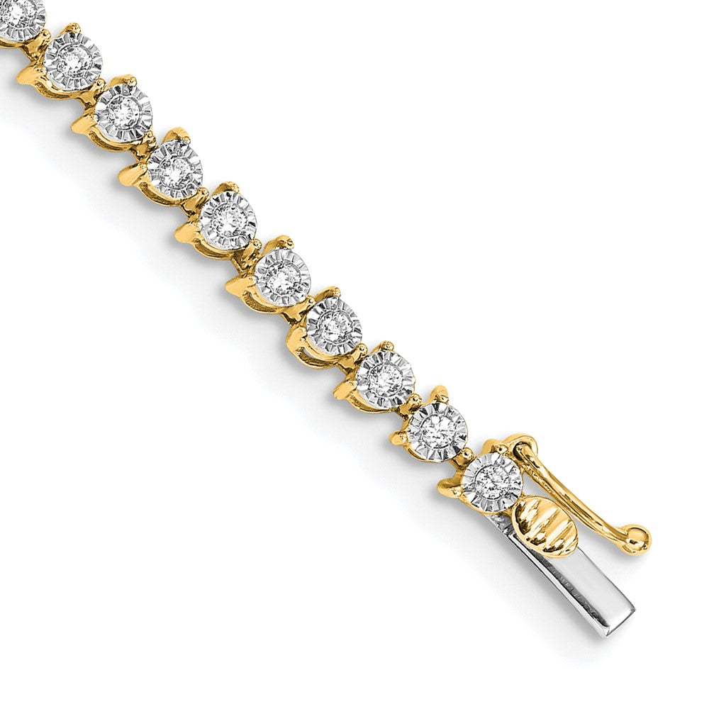 14k Yellow Gold Natural Diamond Bracelet