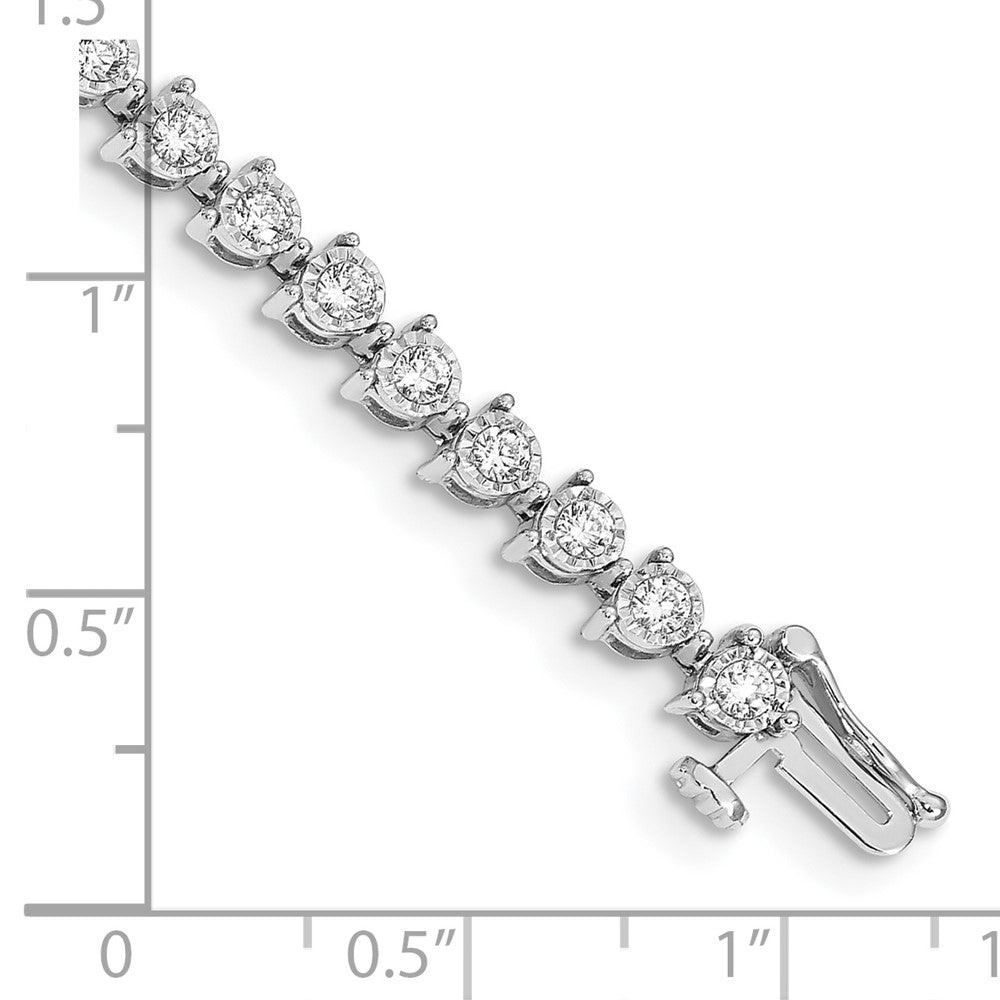 14k White Gold Natural Diamond Bracelet