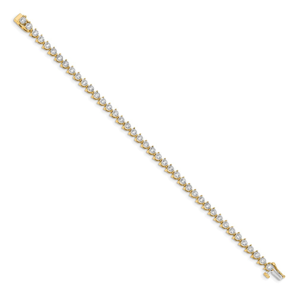 14k Yellow Gold Natural Diamond Bracelet