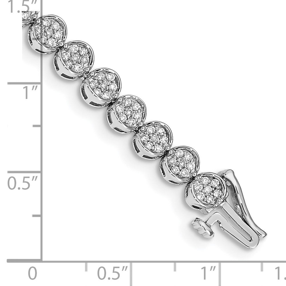 14k White Gold Natural Diamond Bracelet