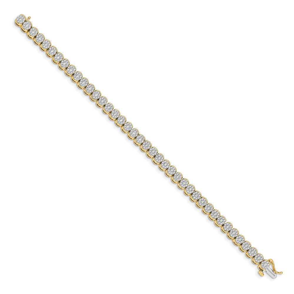 14k Yellow Gold Natural Diamond Bracelet