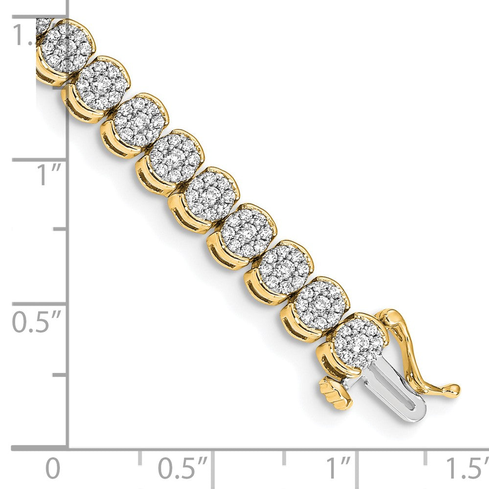 14k Yellow Gold Natural Diamond Bracelet