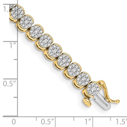 14k Yellow Gold Natural Diamond Bracelet