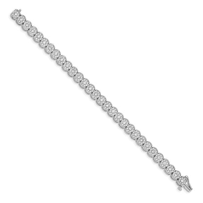 14k White Gold Natural Diamond Bracelet