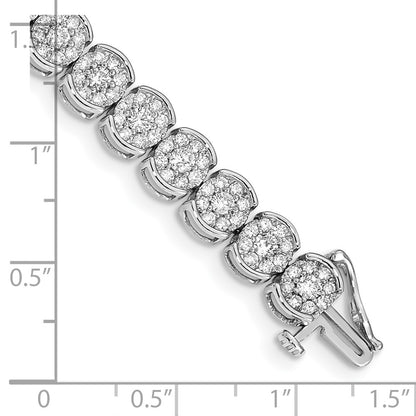 14k White Gold Natural Diamond Bracelet
