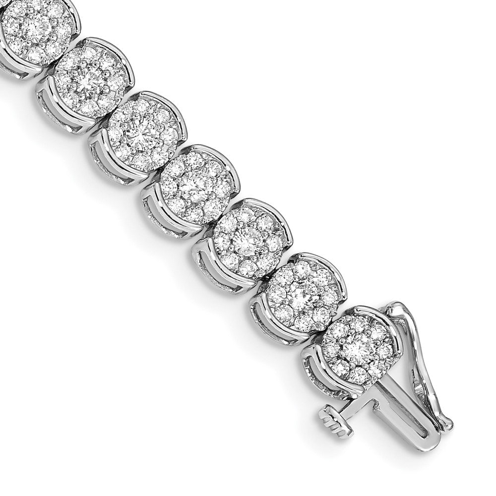 14k White Gold Natural Diamond Bracelet